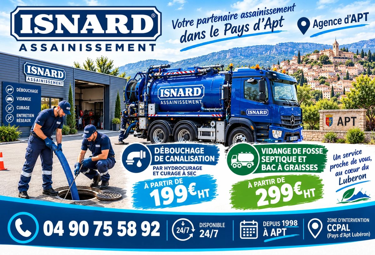 Urgence assainissement 7j/7 ISNARD